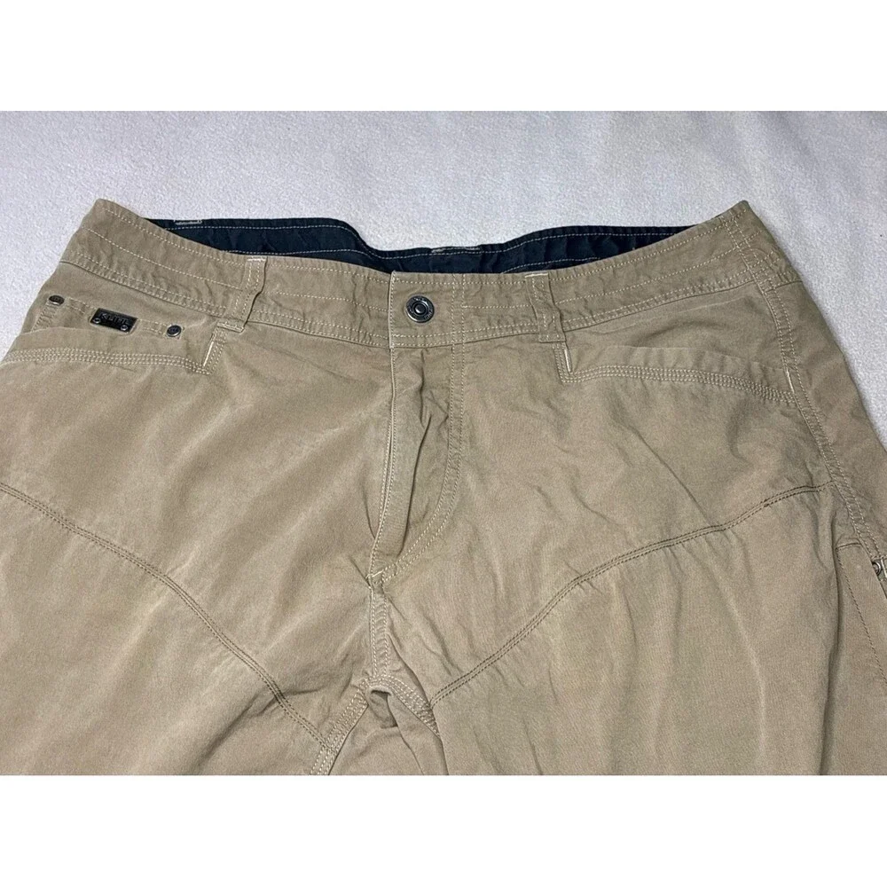 Kuhl Mens Shorts Beige Brown Cargo Hiking Outdoor Utility Size 36